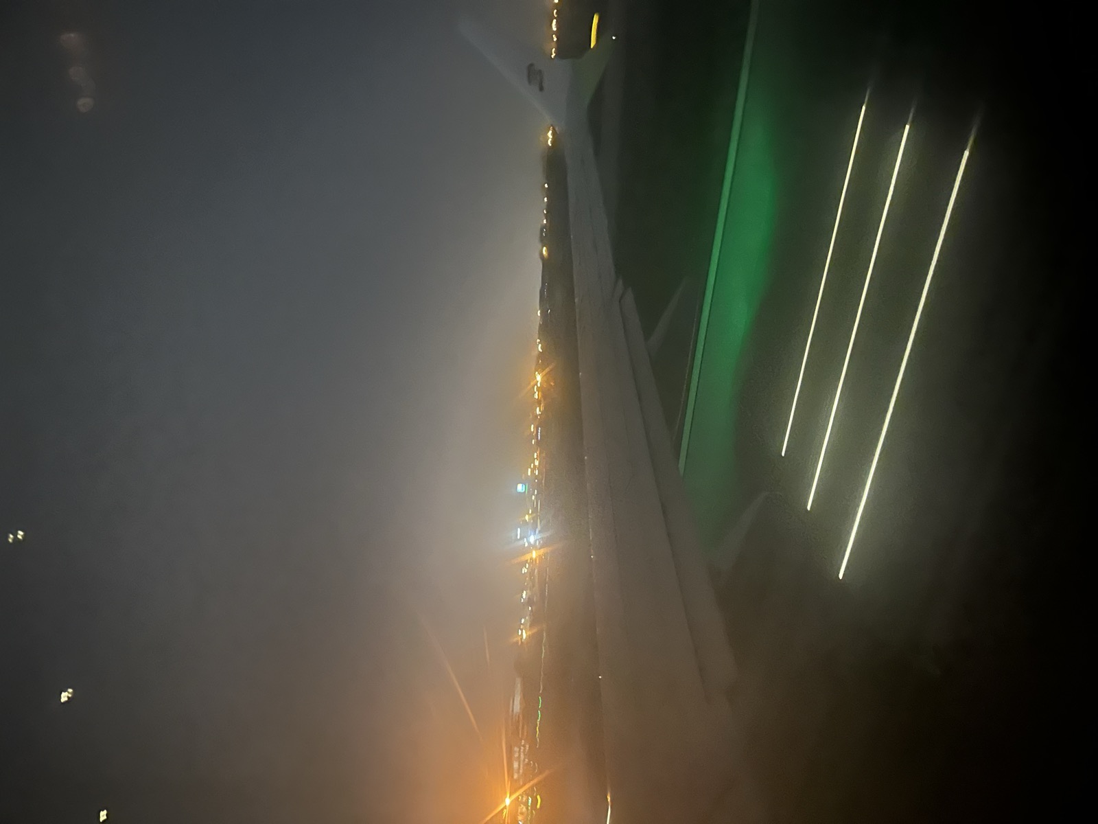 Lahore airport at night - departure