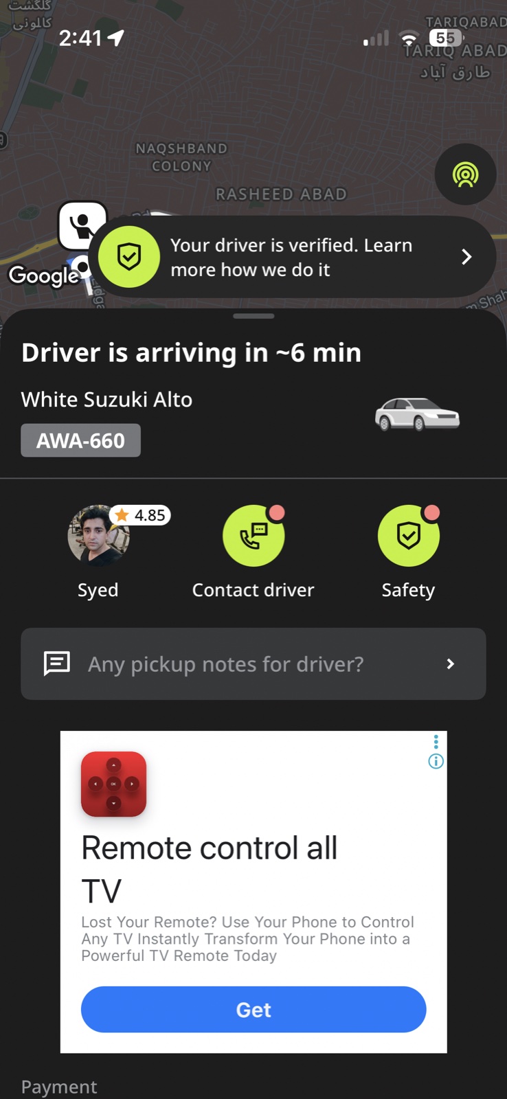 InDrive — last ride through Karachi streets before the airport