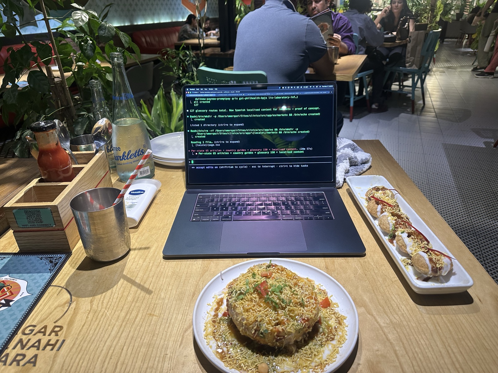 Biryani and laptop — eating and working