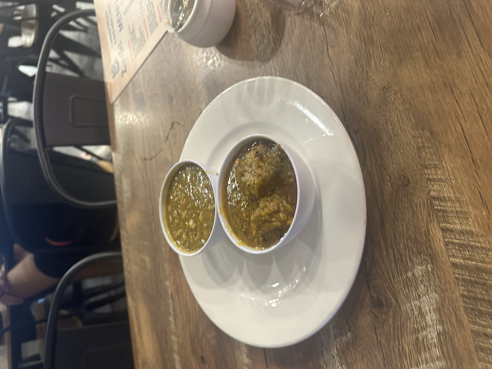 Haleem and green chutney at Ziyafat Restaurant