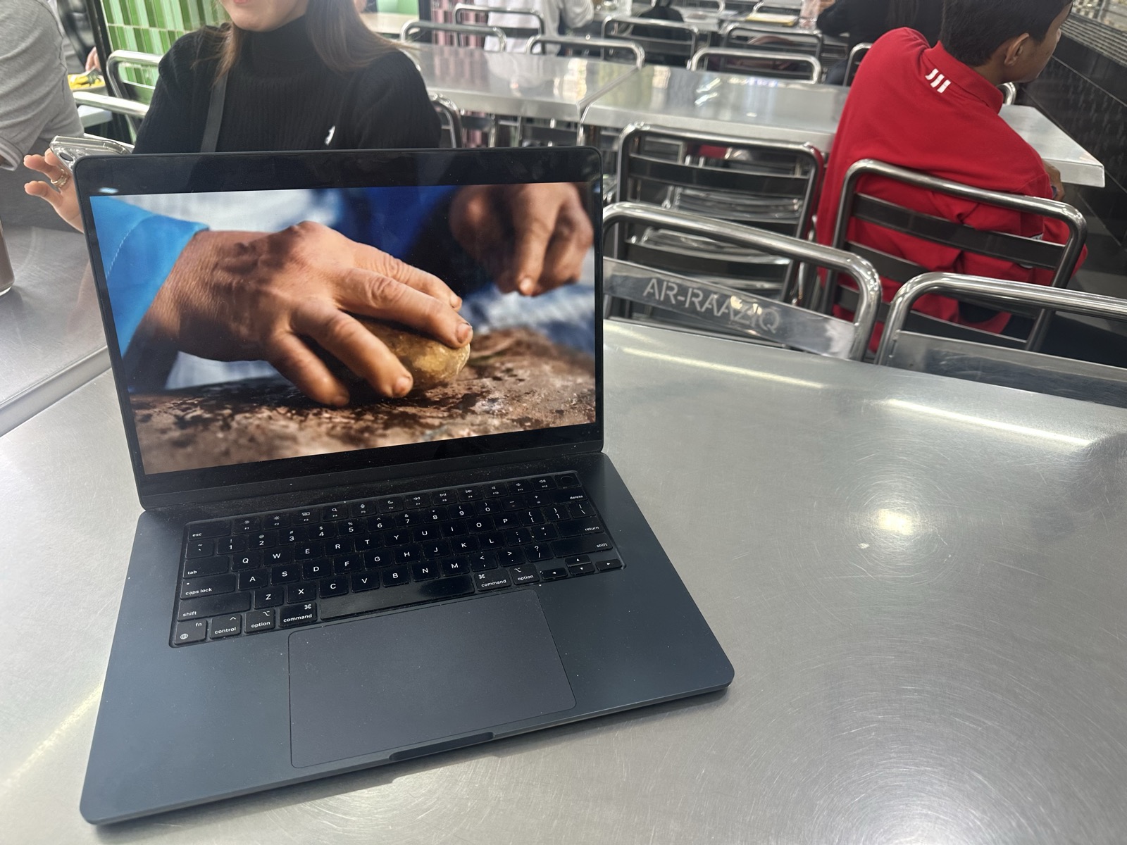 MacBook at Ar-Raziq restaurant