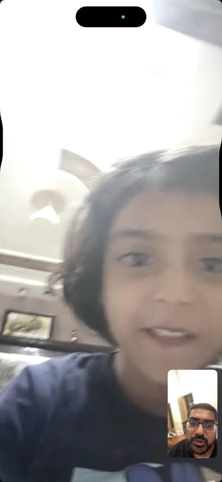 FaceTime call with a woman — late evening