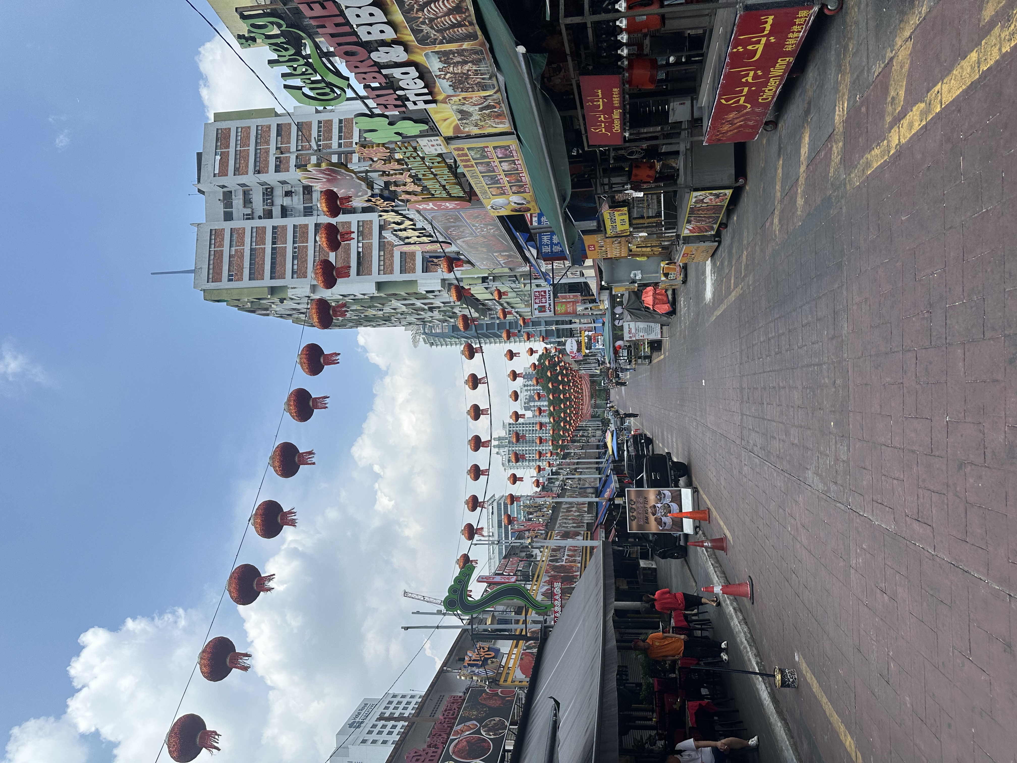 Jalan Alor street with red lanterns, Chinese restaurants, BBQ stalls — Day 4 Kuala Lumpur