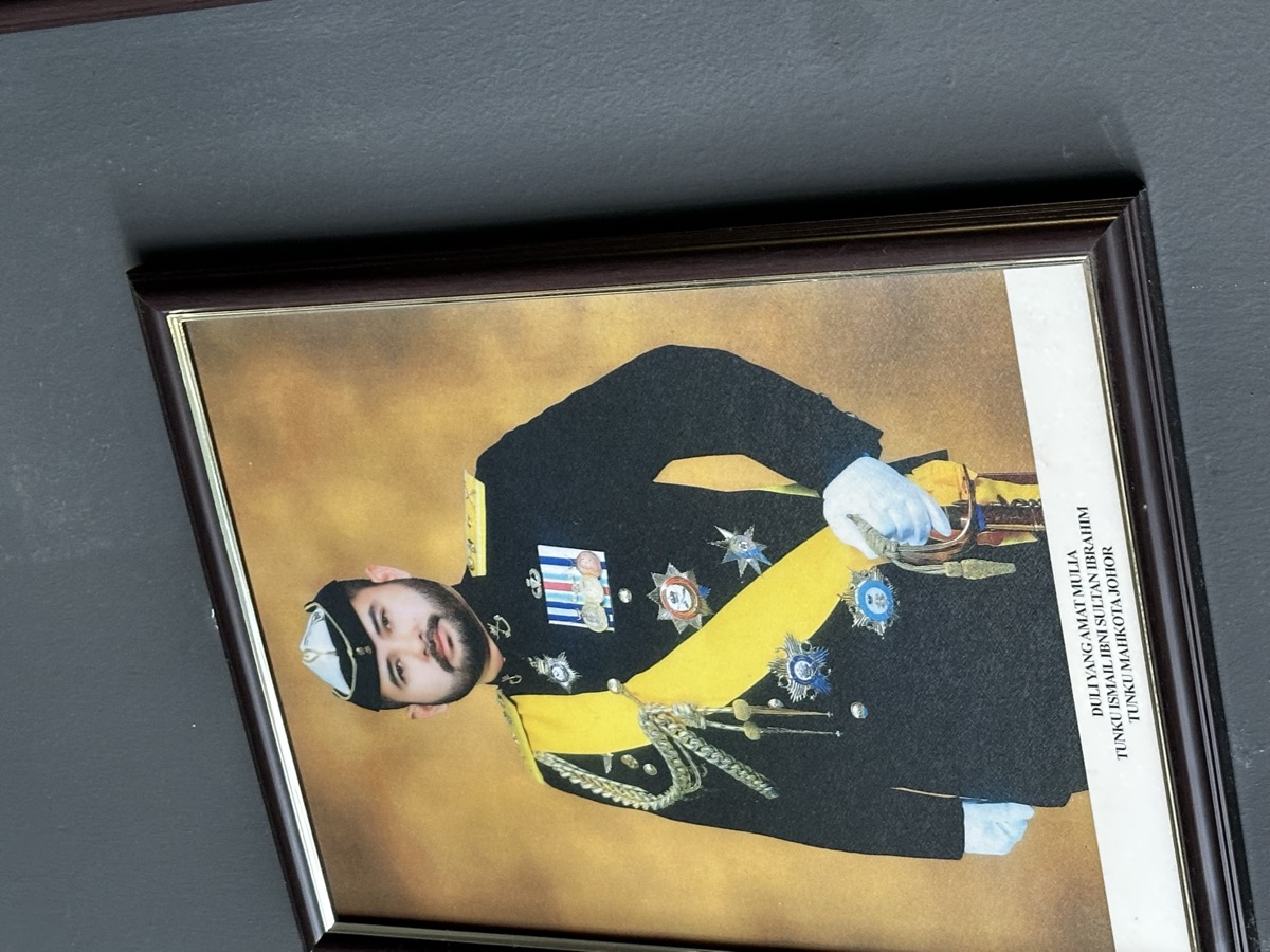 Sultan of Johor portrait on hotel wall