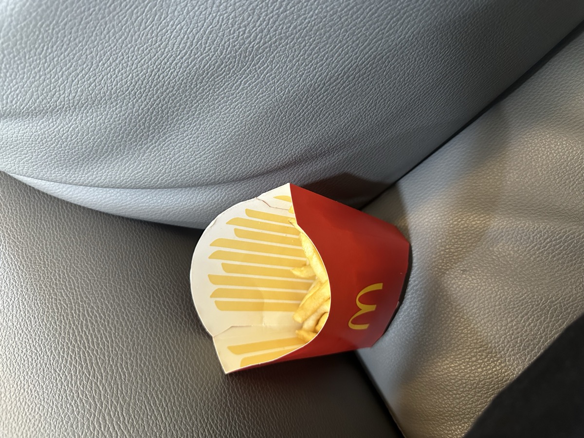 McDonald's fries in the car — the CEO's lunch