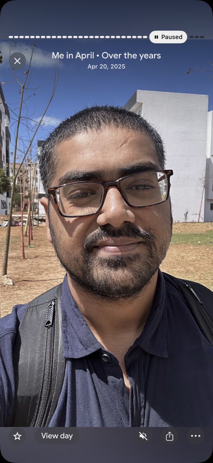 Omer alone — selfie, April 2025