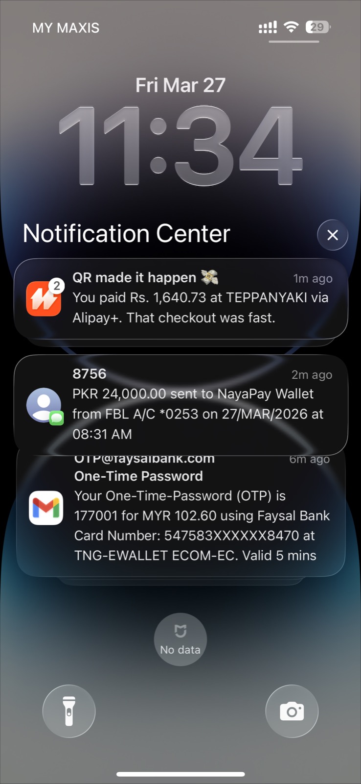 NayaPay notification - QR made it happen
