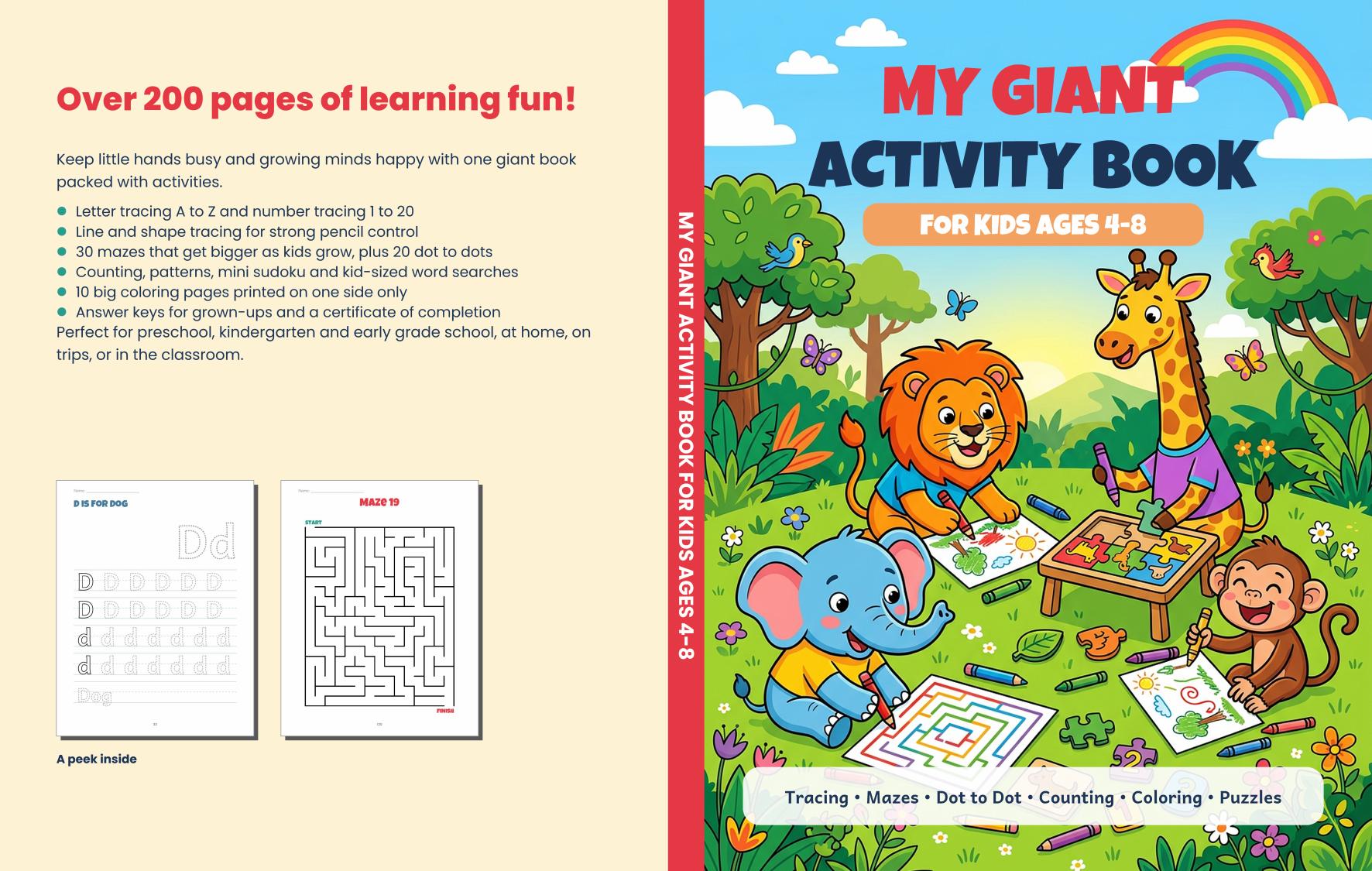 My Giant Activity Book for Kids Ages 4-8 cover