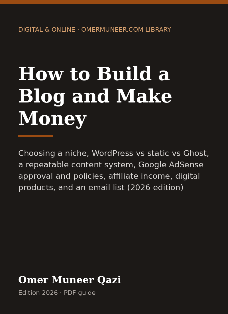 Cover of How to Build a Blog and Make Money
