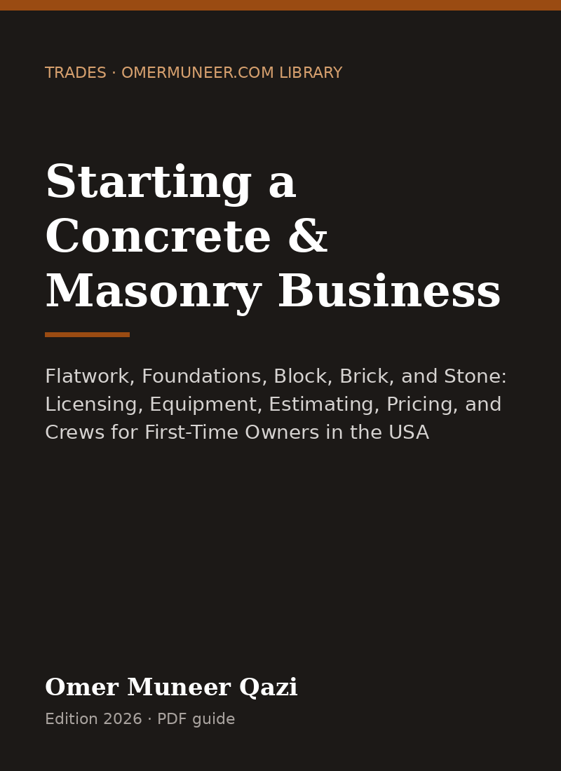 Cover of Starting a Concrete & Masonry Business