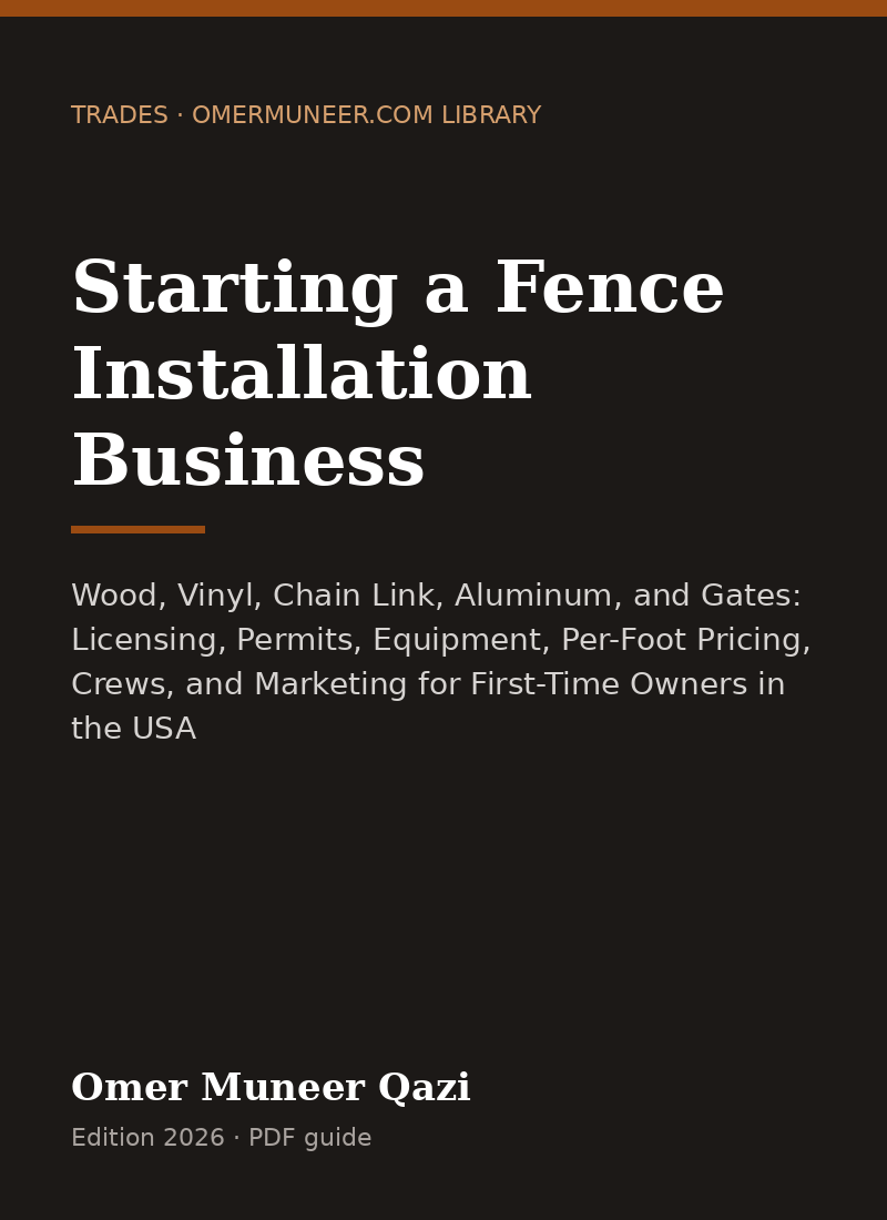 Cover of Starting a Fence Installation Business