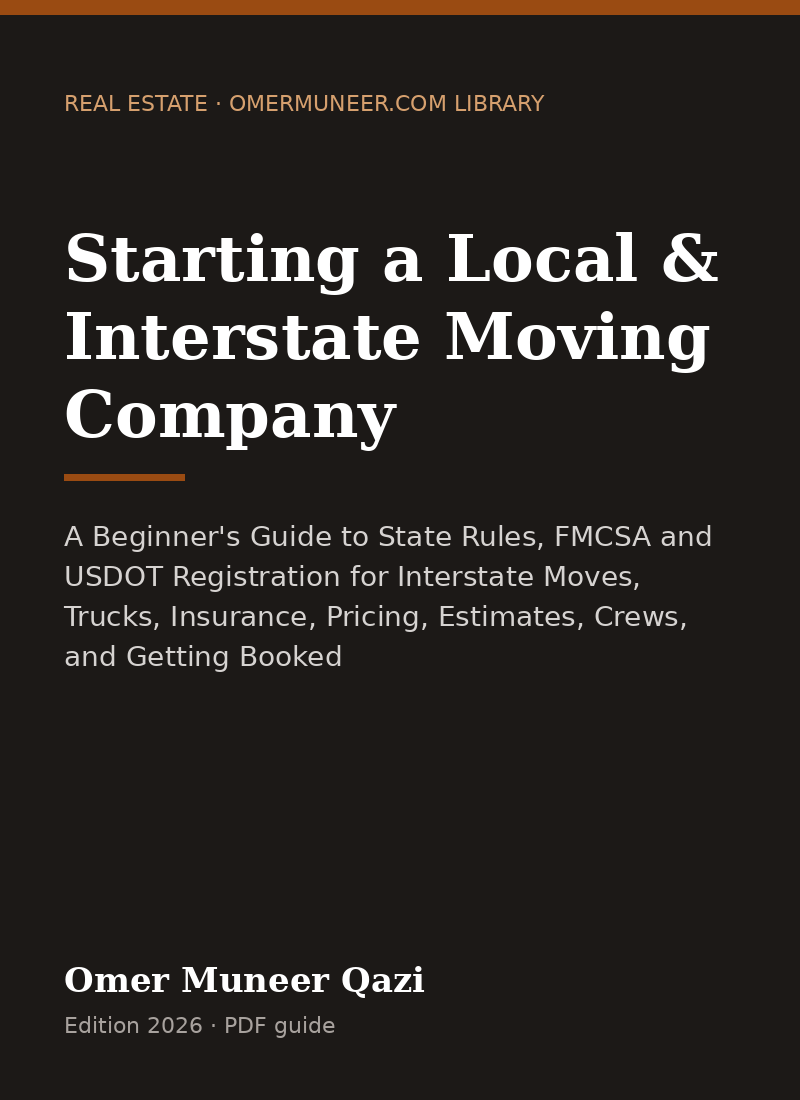 Cover of Starting a Local & Interstate Moving Company