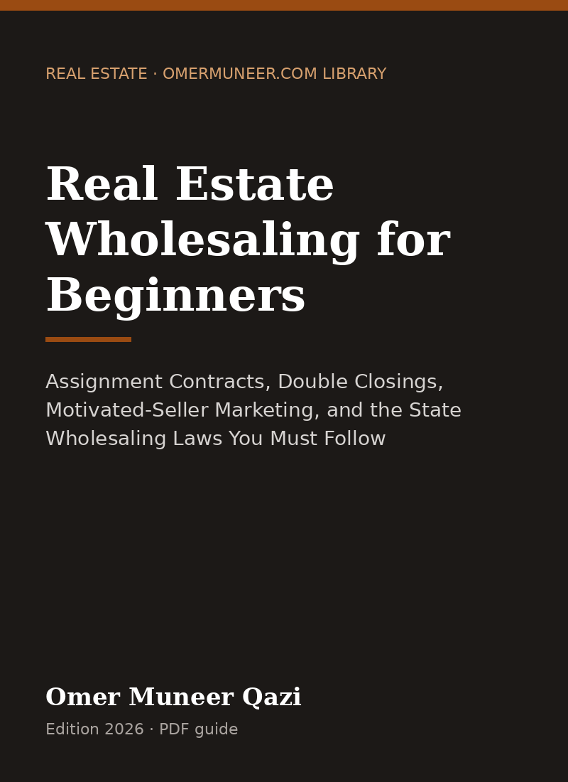 Cover of Real Estate Wholesaling for Beginners